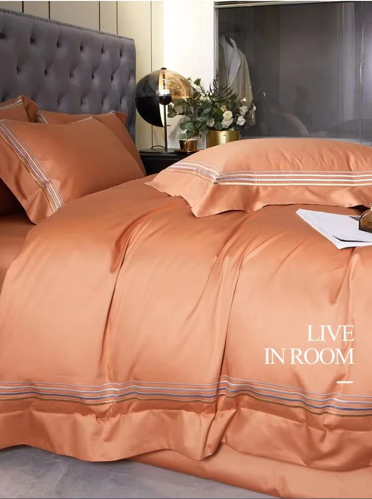 Домашний текстиль длинный степлер хлопок высококачественный четыре комплекта