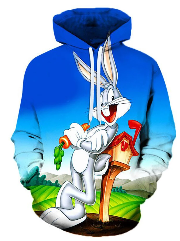 

Sudadera con capucha de conejo 3D dibujos animados niños y niñas, moda infantil Casual, sudadera de personalidad de moda 2021