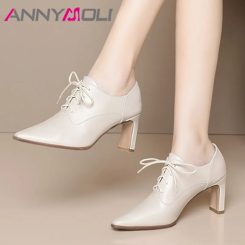 Meotina/женские туфли лодочки на высоком каблуке обувь толстом из натуральной кожи с