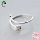 Модное минималистичное Открытое кольцо ElfoPlataSi из стерлингового серебра 925 пробы со стрелками для женщин ювелирные изделия на День Матери DD706