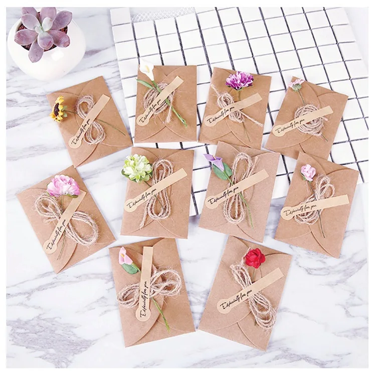 10 шт./компл. смешанные бумажные Пригласительные открытки в стиле ретро сделай сам