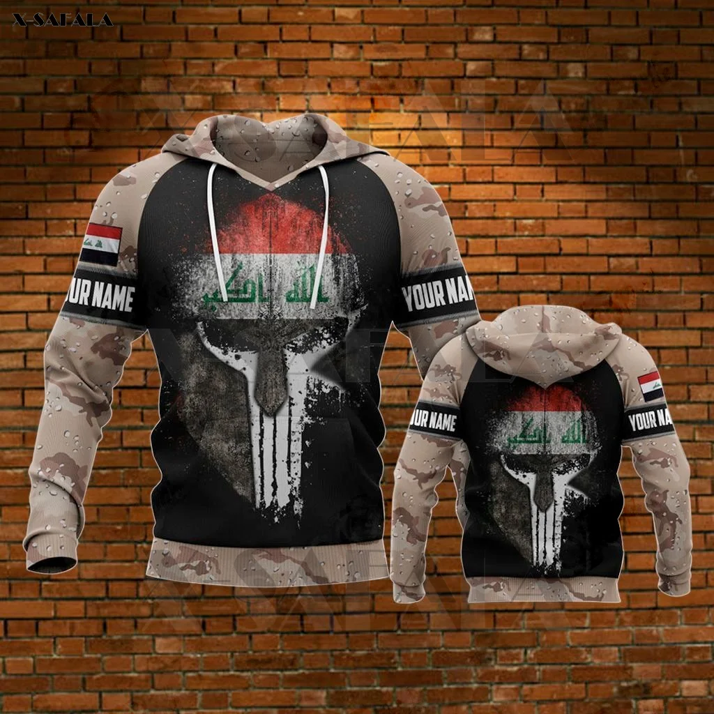 Кемалийский Камуфляжный армейский Военный флаг с 3D-принтом толстовка на молнии