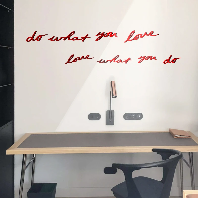 Оригинальный самоклеящийся настенный Постер &quotdo what you love do&quot зеркальная
