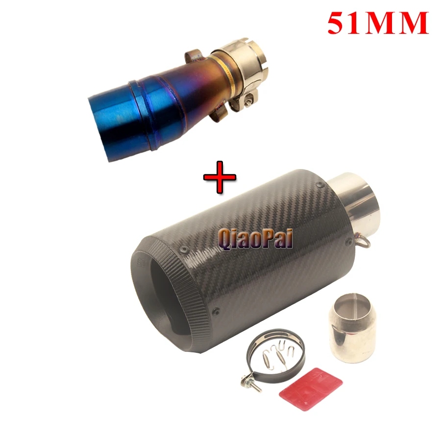 Выхлопная труба для мотоцикла 51 мм 61 выхлопной глушитель из нержавеющей стали