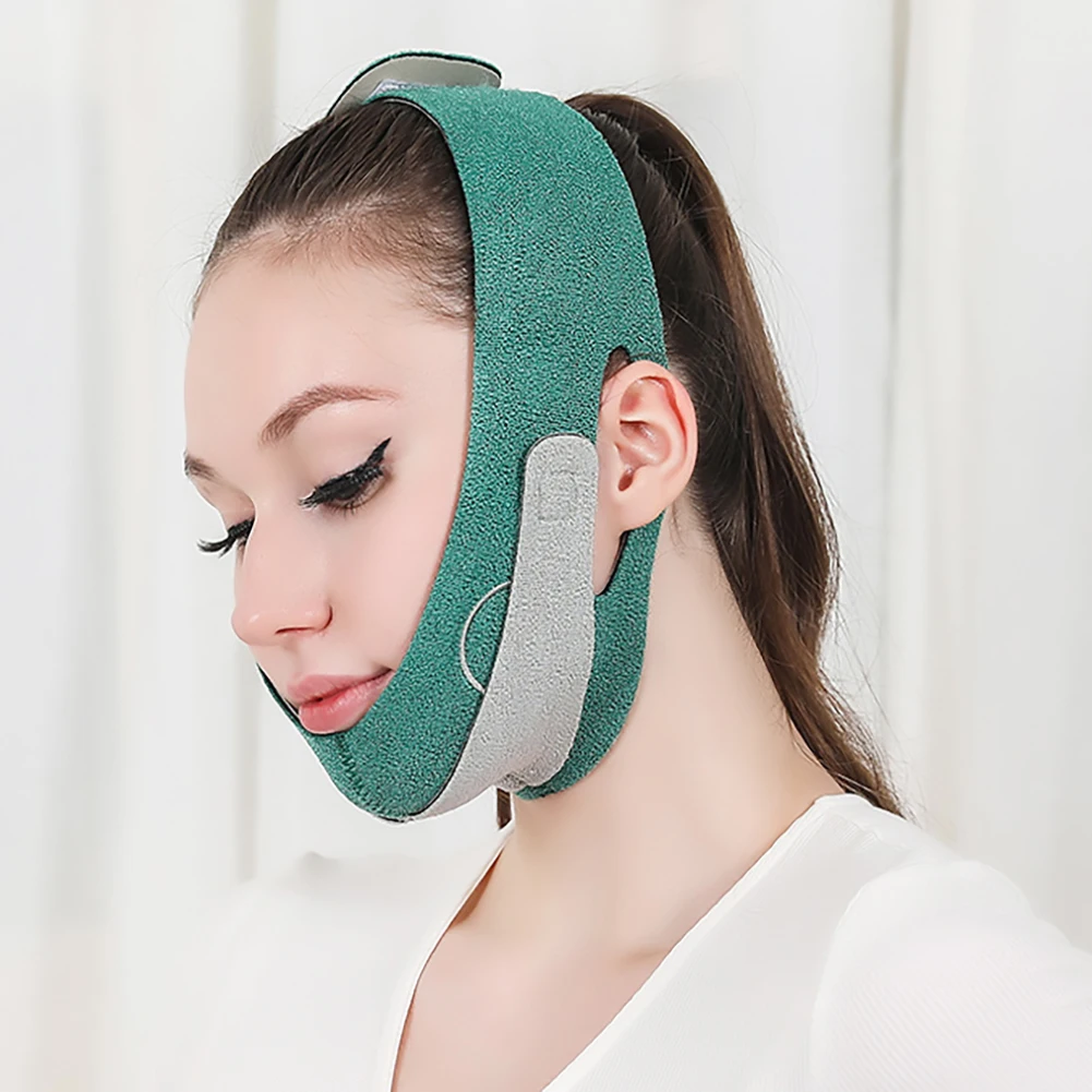 

Face Slimming Strap Lifting Belt Double Chin Reducer V Line Green for Anti Wrinkle Firming Skin