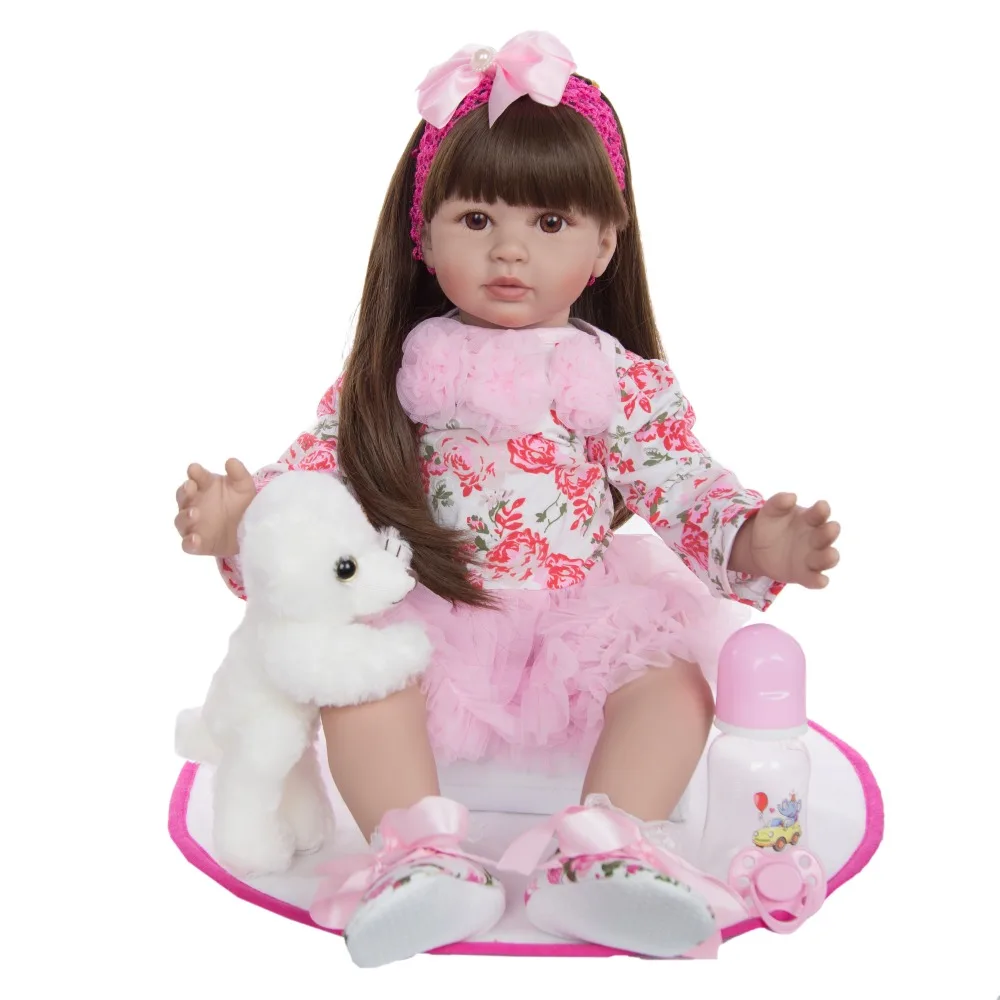 KEIUMI мода 24 дюйма Reborn Baby Dolls 60 см силиконовый виниловый младенец получивший новую жизнь реалистичная модель принцессы с 2 комплектами одежды