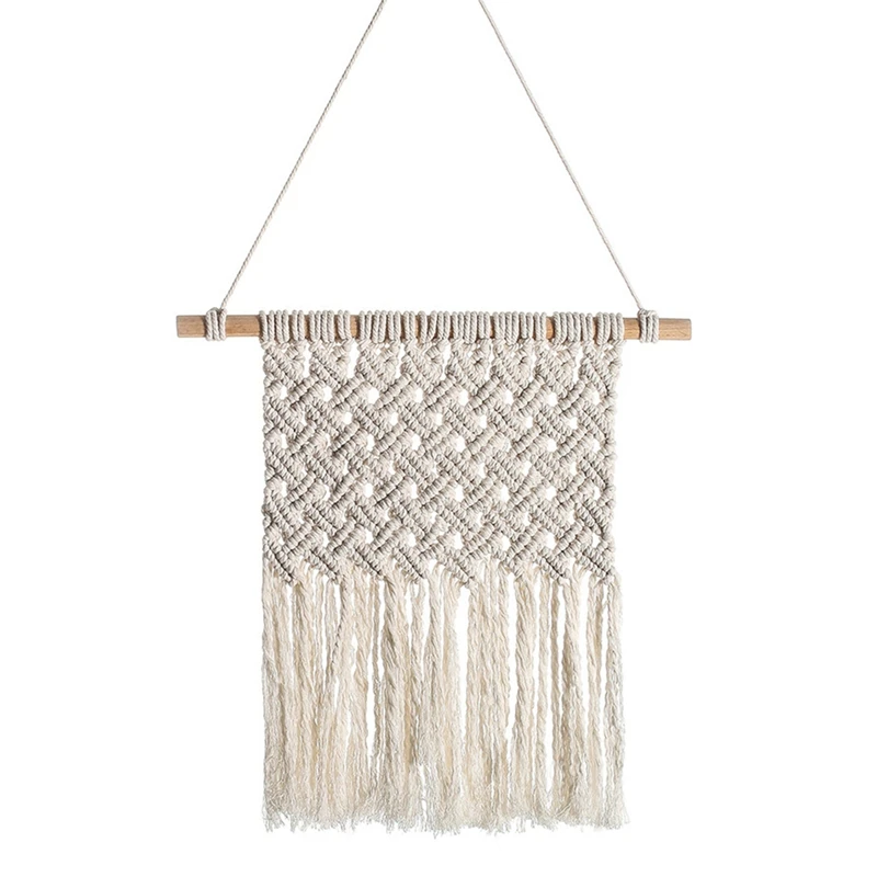 

Макраме настенное художественное плетение Бохо шикарный домашний декор, геометрическое красивое настенное искусство для украшения кварти...