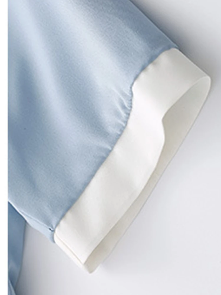 

Summer new fresh and sweet bow-knot waist solid color short-sleeved dress