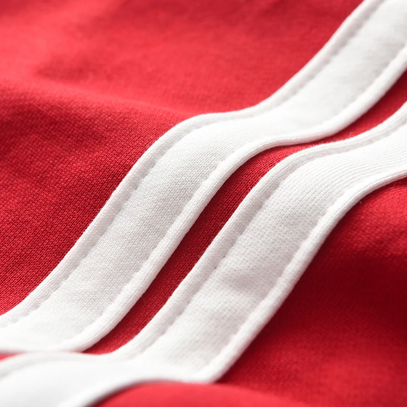 Minglu протектор красные мужские брюки для девочек Роскошные ленты в полоску