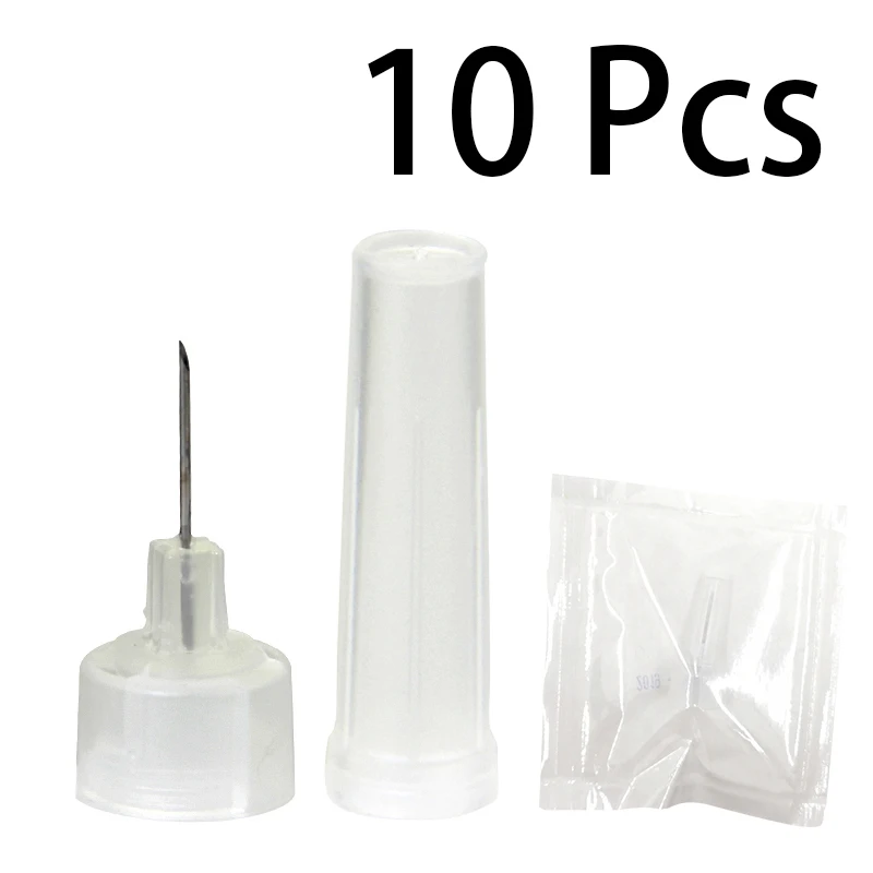 10pcs Needles Роза гиалурон пистолет ручка мезотерапия пистолеты нет инъекции гиалуроновая сыворотка ручка для анти-морщинистая кожа омоложения - Номер модели: 10pcs Needles