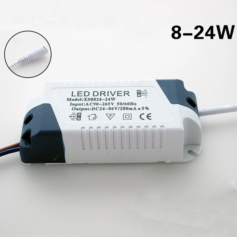 Светодиодный драйвер AC 110V 220V to DC 24V 8-24W панель освесветильник широкий диапазон
