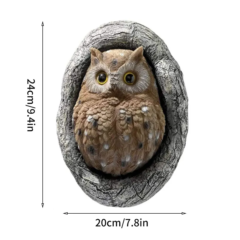 

Garden Face Tree Ornaments Owl Tree Hugger Statue Outdoor Yard Resin Owl Sculpture Ornament Statues Decoration For Trees