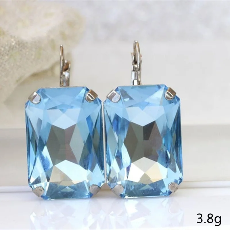 

Popular silver fashion Light Sapphire Fashion Earrings women's jewelry