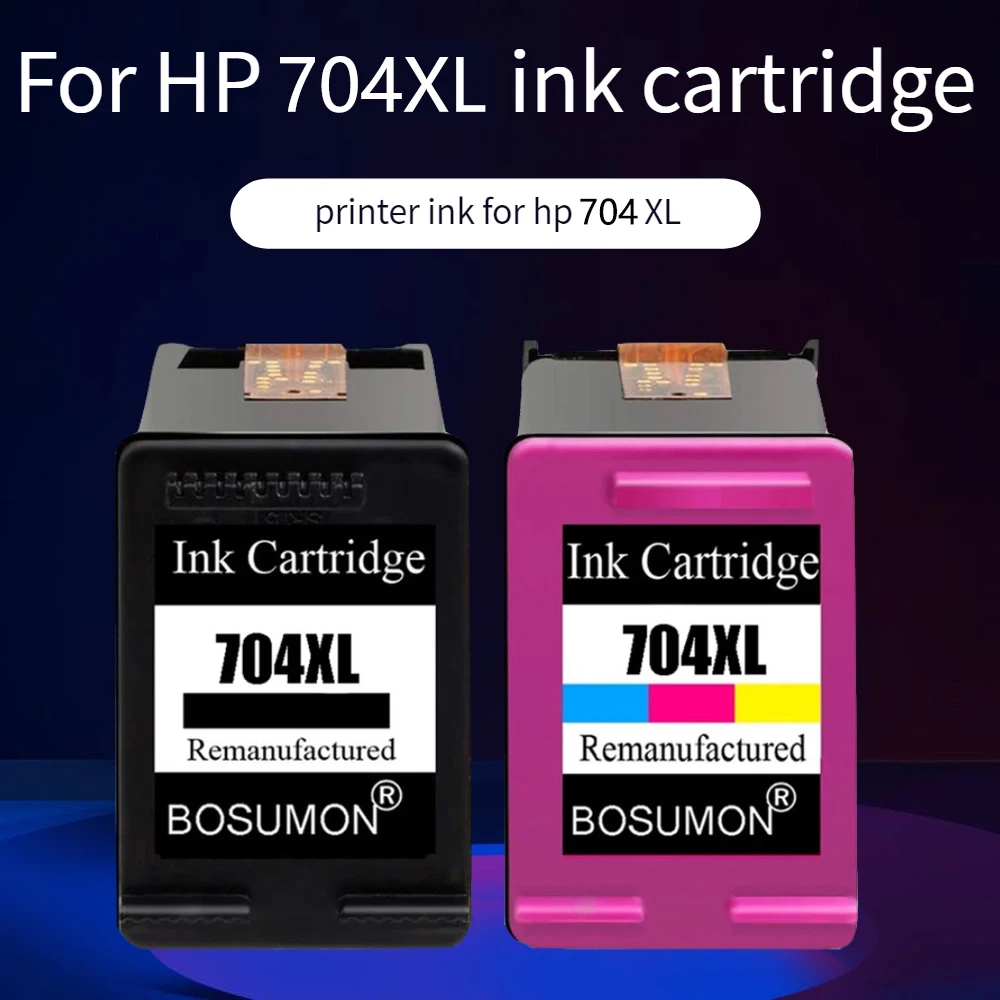 Чернила Bosumon 704xl 2pk для hp 704 704XL замена чернильного картриджа принтера hp704 Deskjet 2010 2060