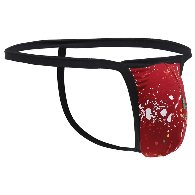Новинка 2018 мужское хлопковое нижнее белье мужские сексуальные стринги с принтом