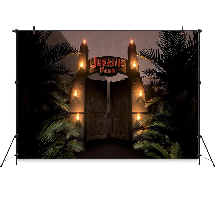Фоны для фотосъемки с изображением парка Юрского периода ворота света