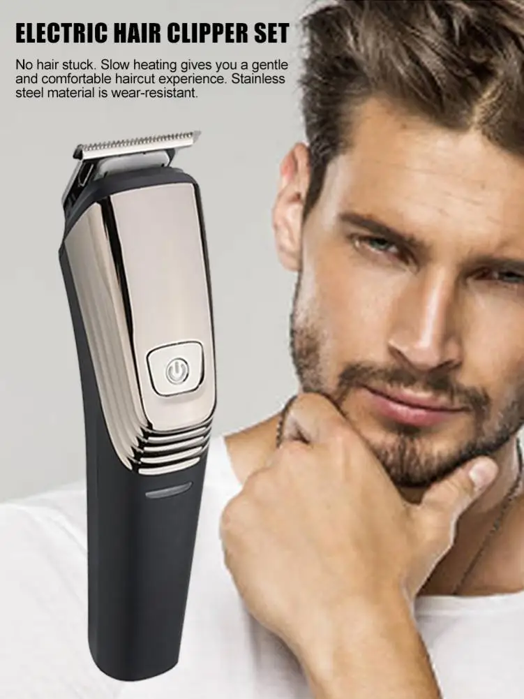 

Electric Hair Clipper Set USB Rechageable Waterproof Trimmer Hair Grooming Kit For Men Scheermes Tras Makinasi Cocina