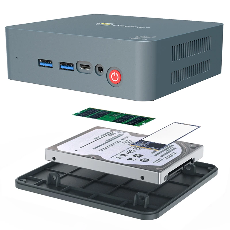 Оригинальный Beelink U55 Мини ПК Intel Двухъядерный I3 5005U HD Graphics 5500 2 4G + 5 8G WiFi 1000 Мбит/с USB3.0