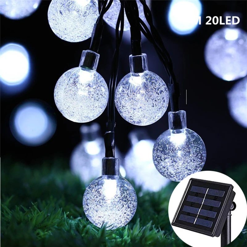

Светодиодная уличная гирлянда на солнечной батарее, Рождественское украшение, Рождественское украшение, уличное светильник щение, новогод...