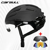 cairbull bicycle helmet new ultralight cycling safety caps removable lens insect net road mountain mtb bike helmet for women men