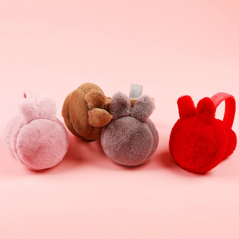 Плюшевые уличные наушники для взрослых простые реалистичные в форме кроличьих