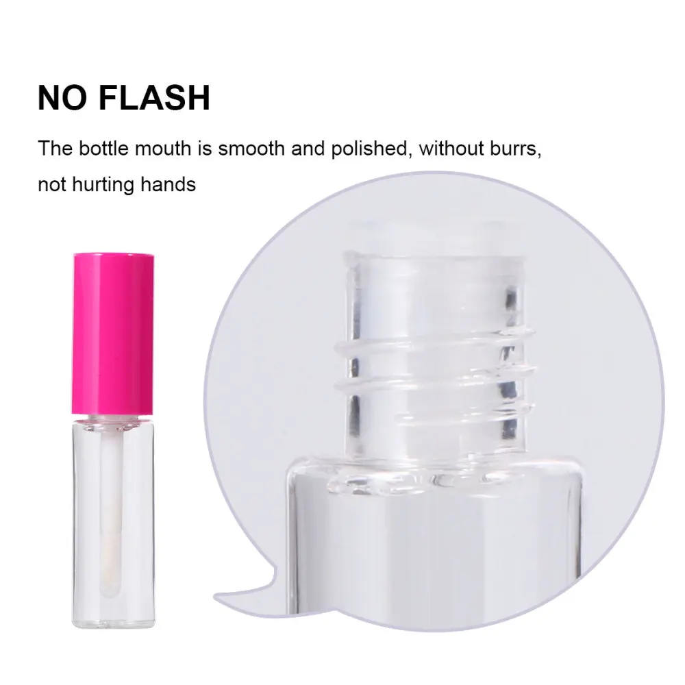 

100 Pcs Lip Gloss Bottle Lip Bottle Lip Brillant Container DIY Accessories with Cover for Ladies Girls (Rosy)