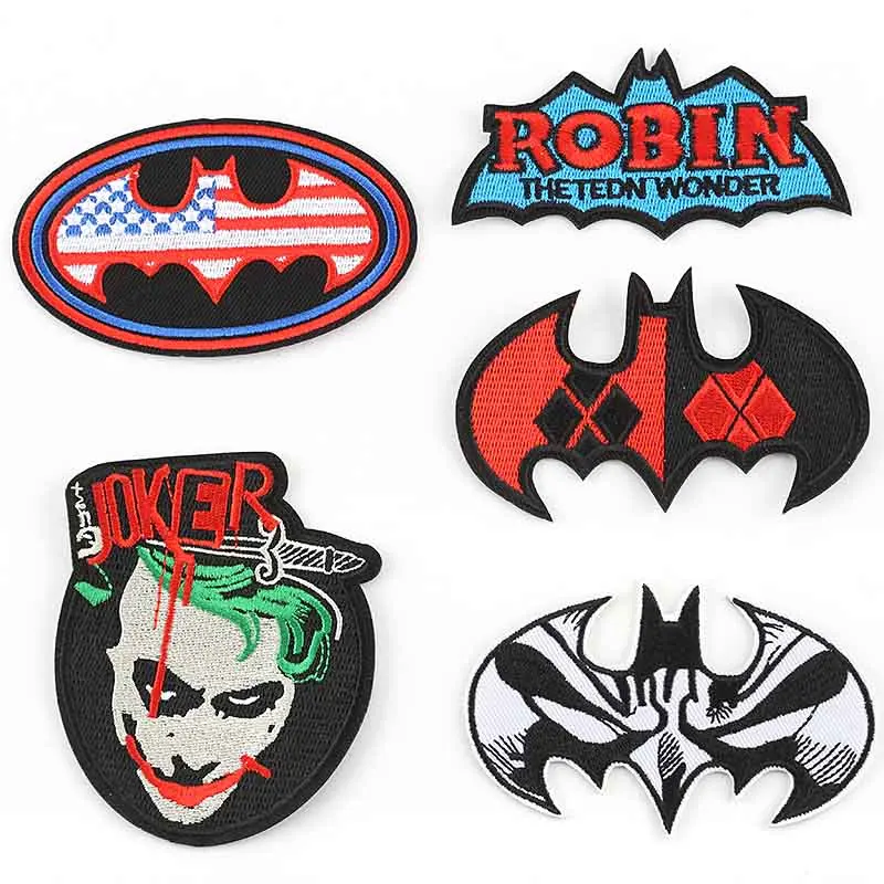 Джокер Квинн летучая мышь вышитые тканевые нашивки с утюгом для девочек