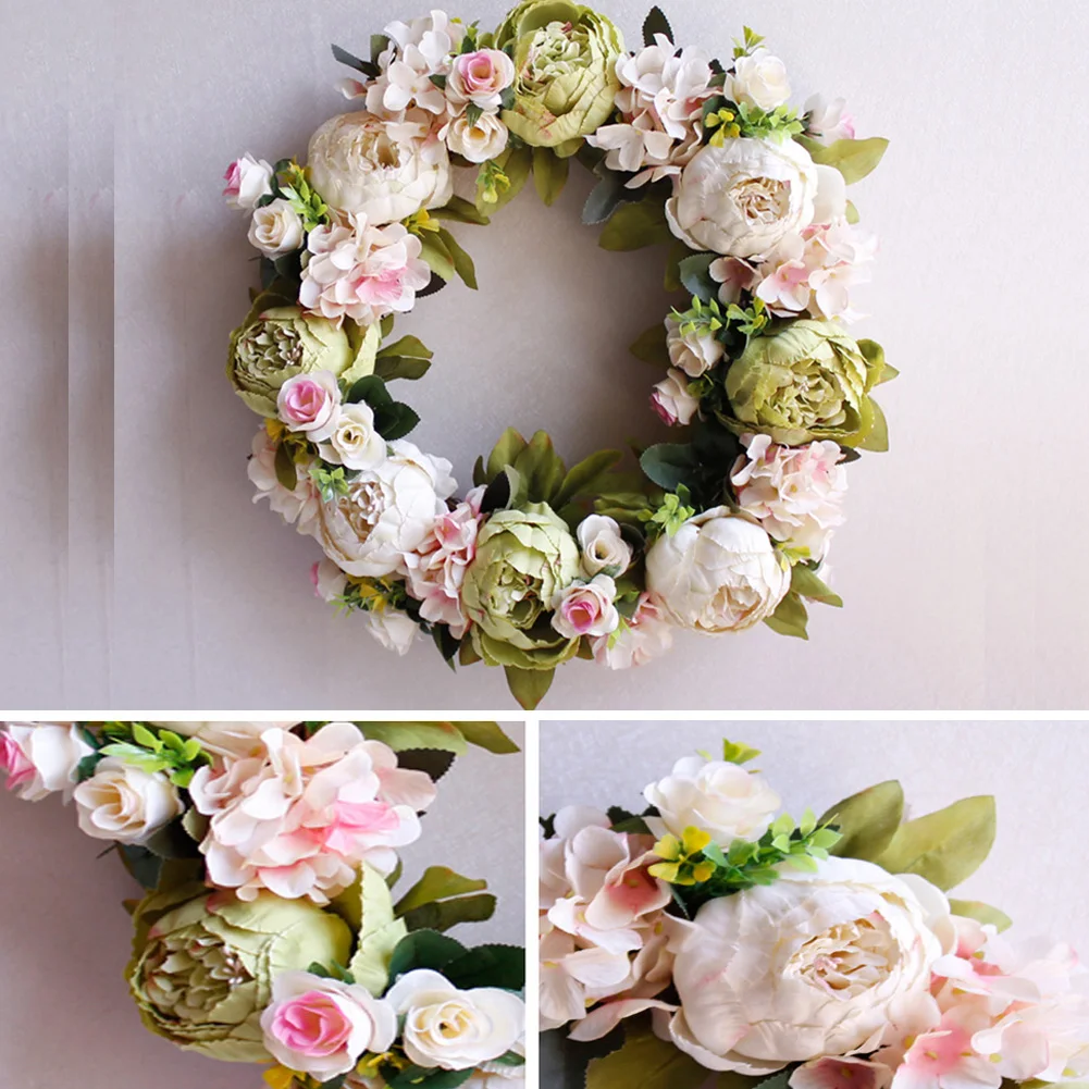 Пасхальный венок сделай сам Европейский Винтажный искусственный цветок пион