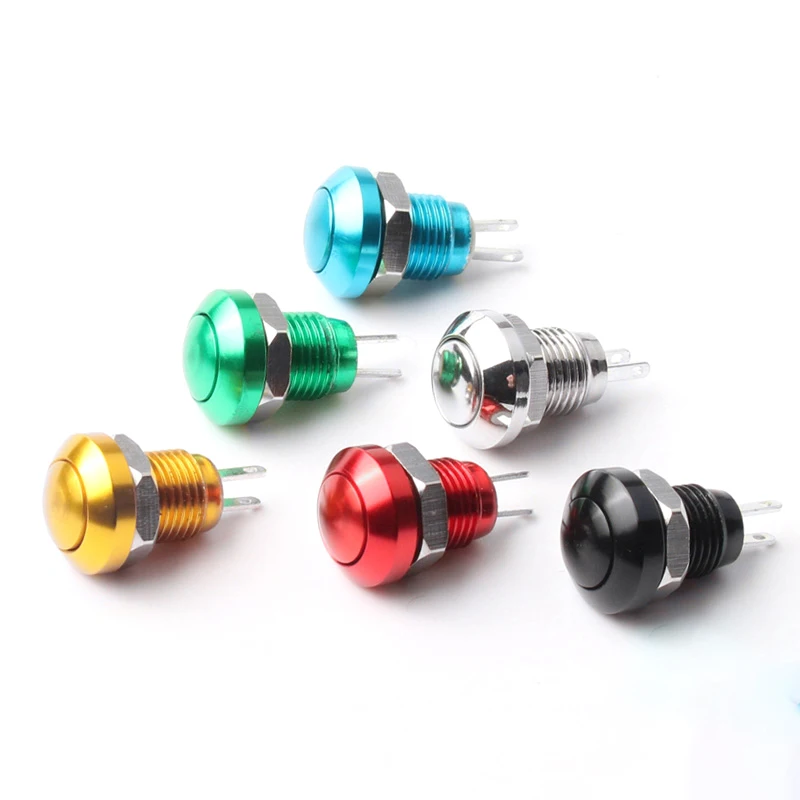 Металлический кнопочный переключатель 8 мм красная желтая синяя зеленая