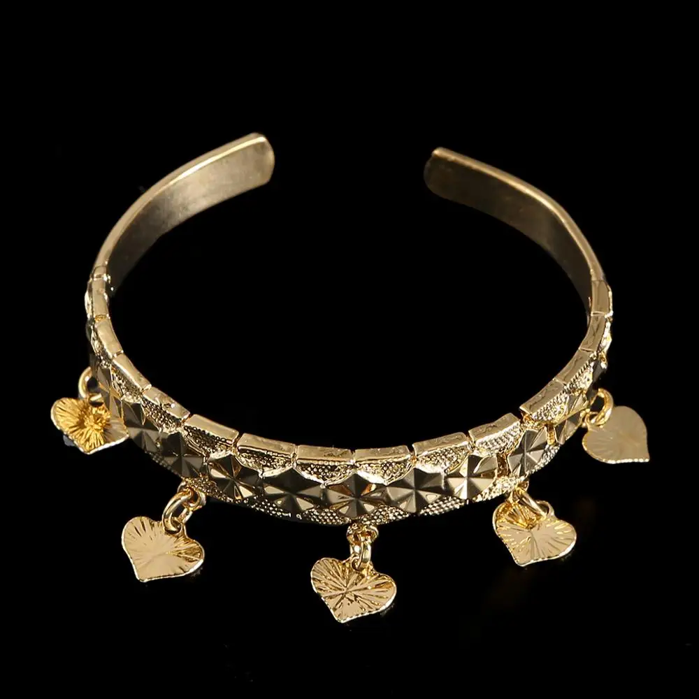 Модный Рождественский маленький браслет для детей золотой с шармами ювелирные