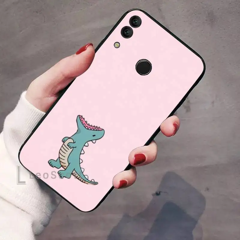 

Cute cartoon Little dinosaur Phone Case For Huawei Enjoy 7 7s 8 8e 9 9e 10 plus P8lite 2017 Honor 5a view9 play 3e