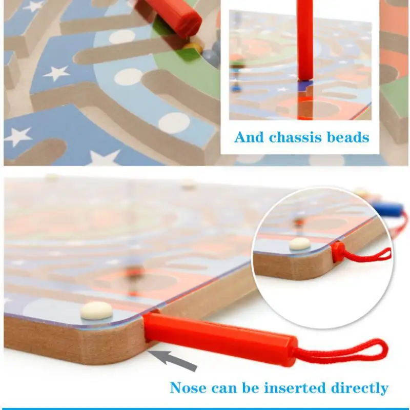 Звезда двойные боковые Летающие шахматы лабиринт магнитная ручка гуляя шарик