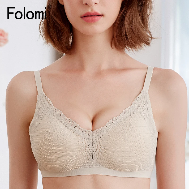 

Folomi Push Up Bras For Women Padded Tops Sexy Wire Free Lingerie Soft Underwear Plus Size Bralette M To XXL