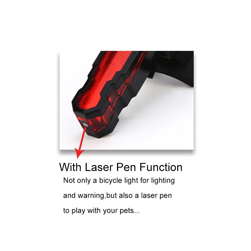 Задний Фонарь велосипедный лазерный аккумуляторный с зарядкой от USB | Спорт и