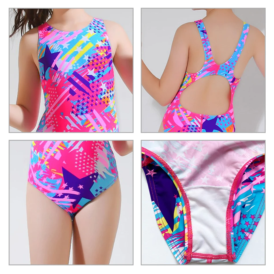 

2020 2-10Years Girls Swimsuit Brand New Summer Children Girls One Piece Swimwear Swimsuits Beachwear Bathing Suits