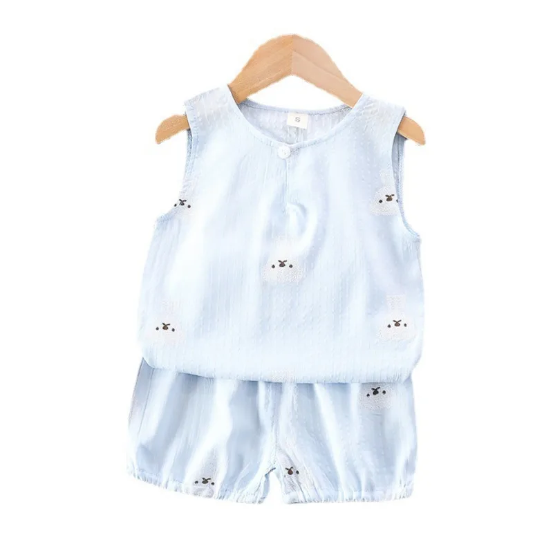 

New Summer Children Girls Clothes Baby Boys Cartoon Vest Shorts 2Pcs/sets Kids Infant Clothing Toddler Casual Cotton Sportswear
