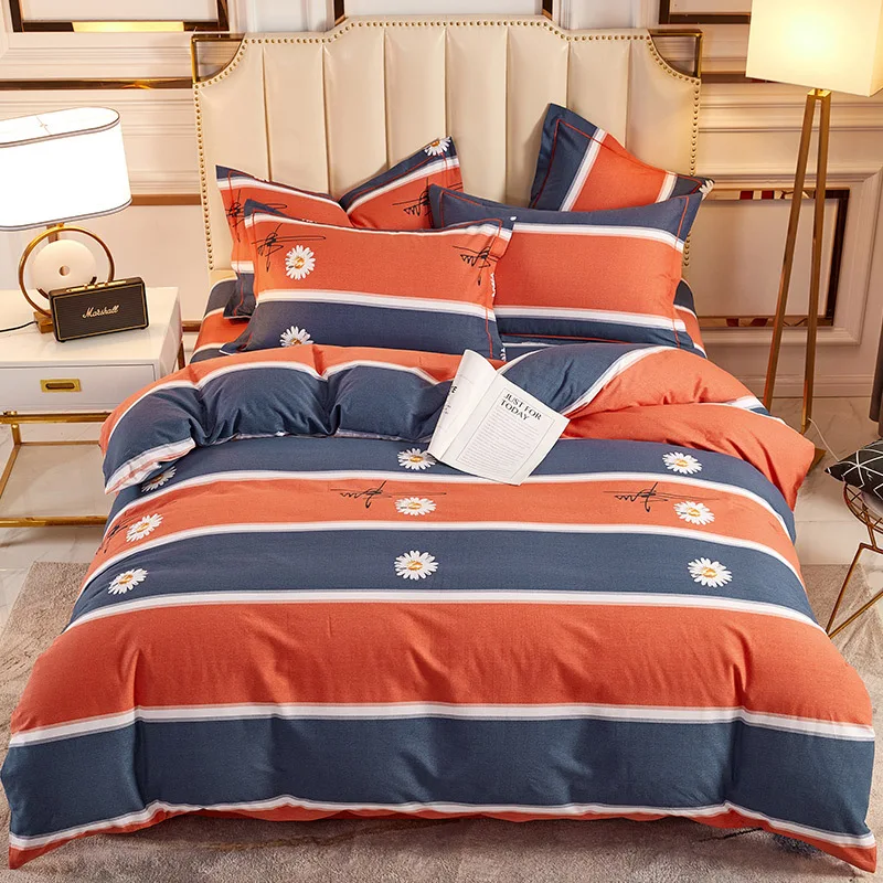 Комплект постельного белья в оранжевую полоску комплект с пододеяльником