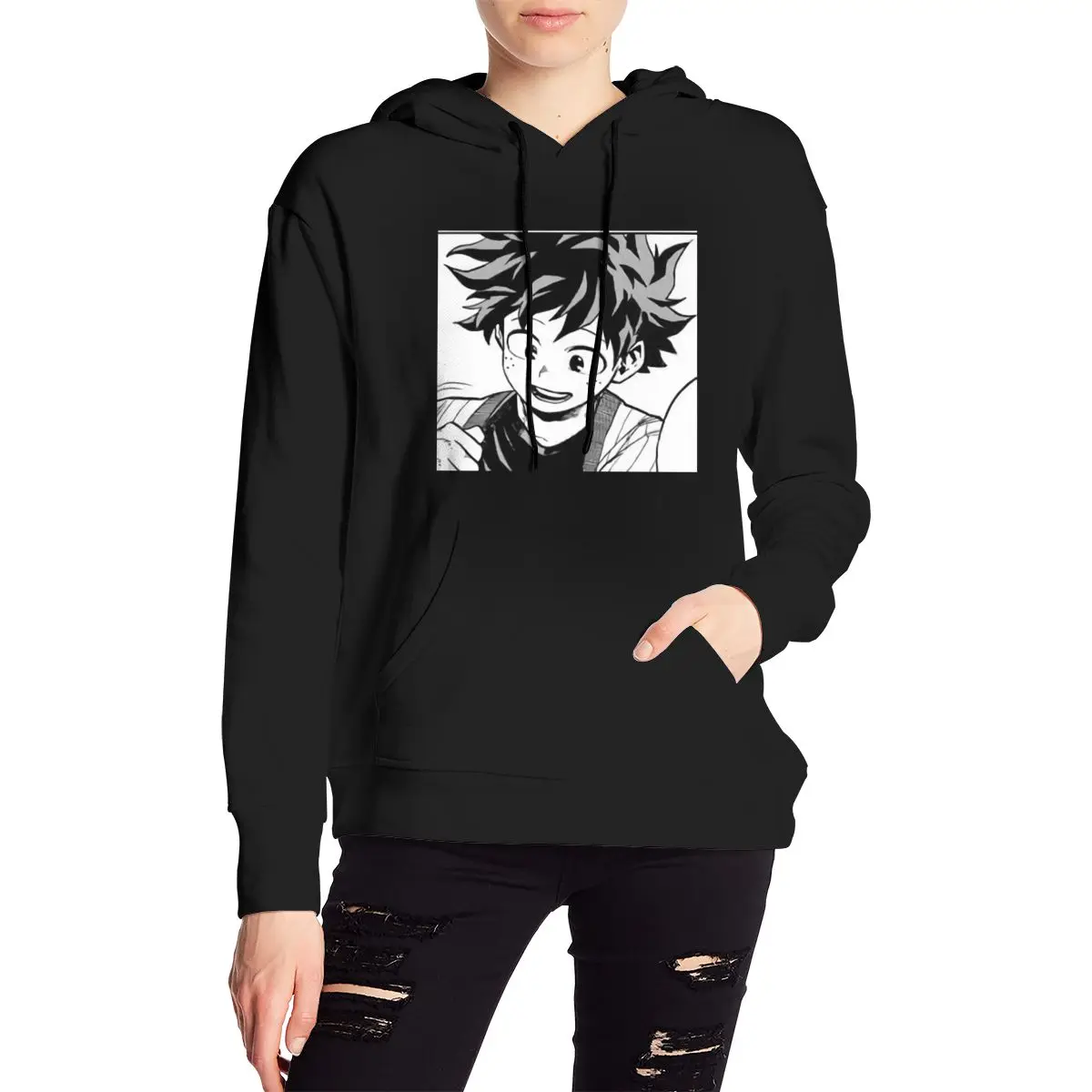

Anime Cosplay novelty Print hoody 90s Women Crop Top My Hero hoodie Tops Streetwear