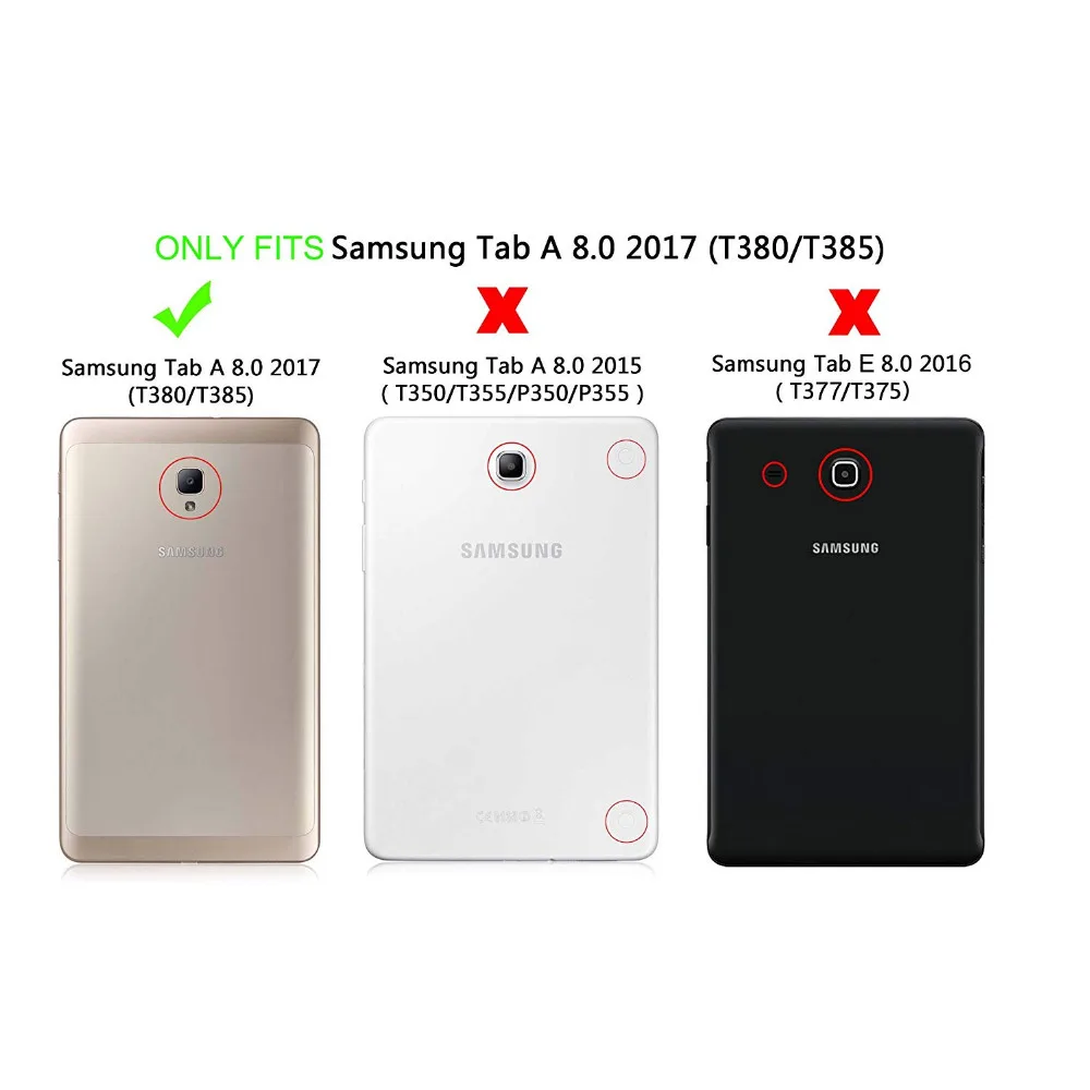 Модный чехол личи для samsung Galaxy Tab A 8 0 2017 SM-T380 T385 с подставкой из искусственной кожи