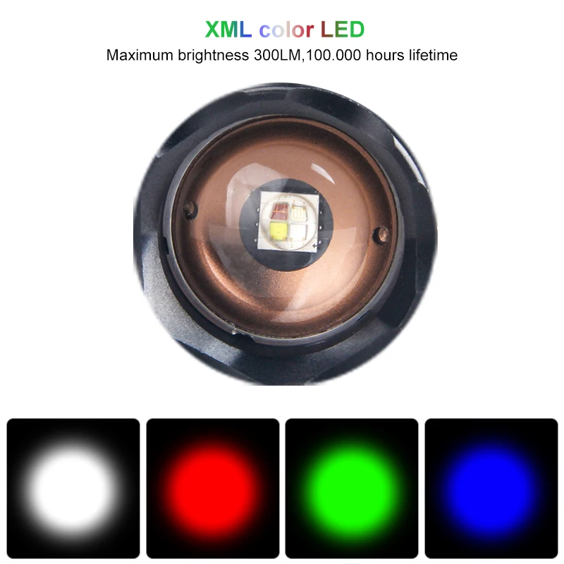 4in1 A100 тактический светодиодный вспышка светильник красный/зеленый/синий/белый
