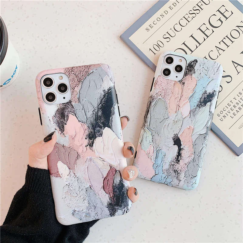 Модный Цветной чехол для телефона с рисунком &quotКартина маслом&quot Iphone 11promax Xs Max