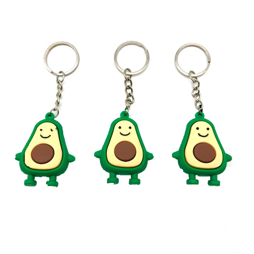 Брелок для ключей в форме авокадо улыбки|Брелоки| |