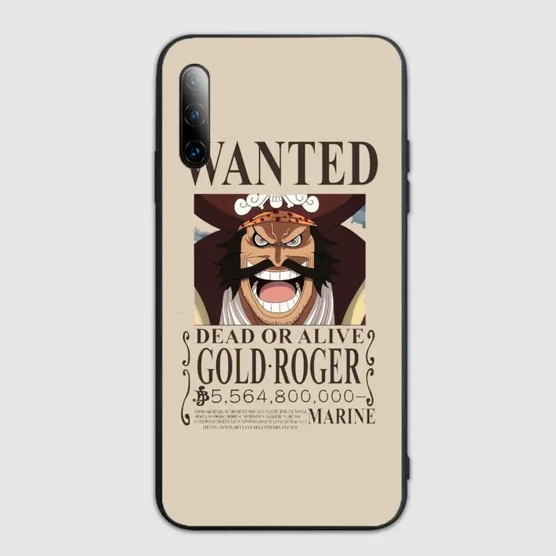 

One Piece Luffy Wanted Phone Case For Samsung S note S10E 6 7 8 9 10 20 plus edge lite Cover Fundas Coque