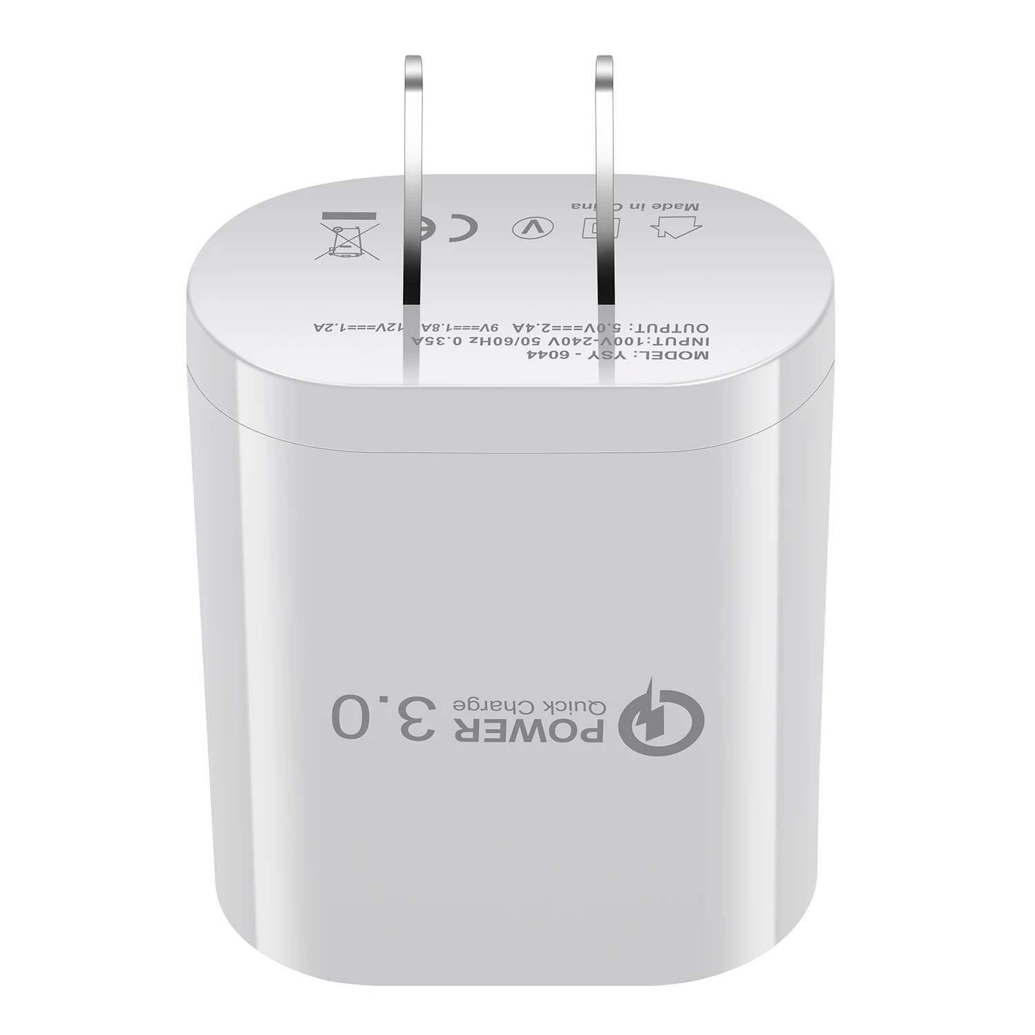 QC3.0 однопортовое быстрое зарядное устройство для мобильного телефона USB зарядное устройство для путешествий смарт-планшет зарядная головка