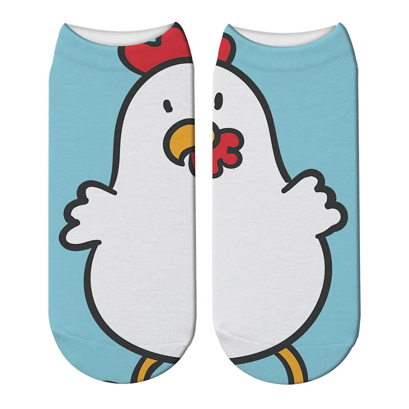 

3D Animals Leopard Print Socks Animal Digital Printing Cute Cotton Socks Kawaii Unisex Children Women Low Ankle Socks