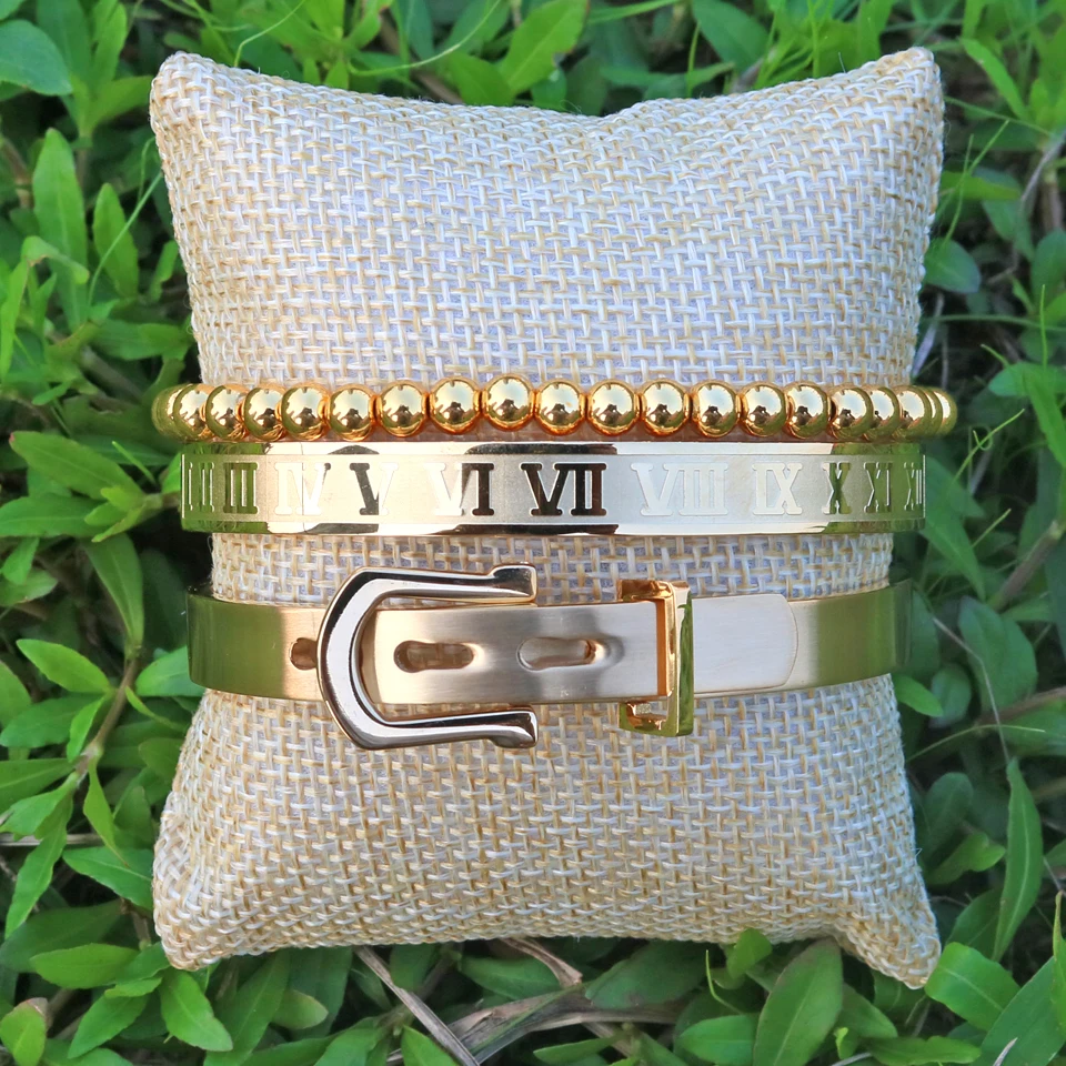 3 шт./компл. Одежда высшего качества браслет в виде ремня с пряжкой для мужчин