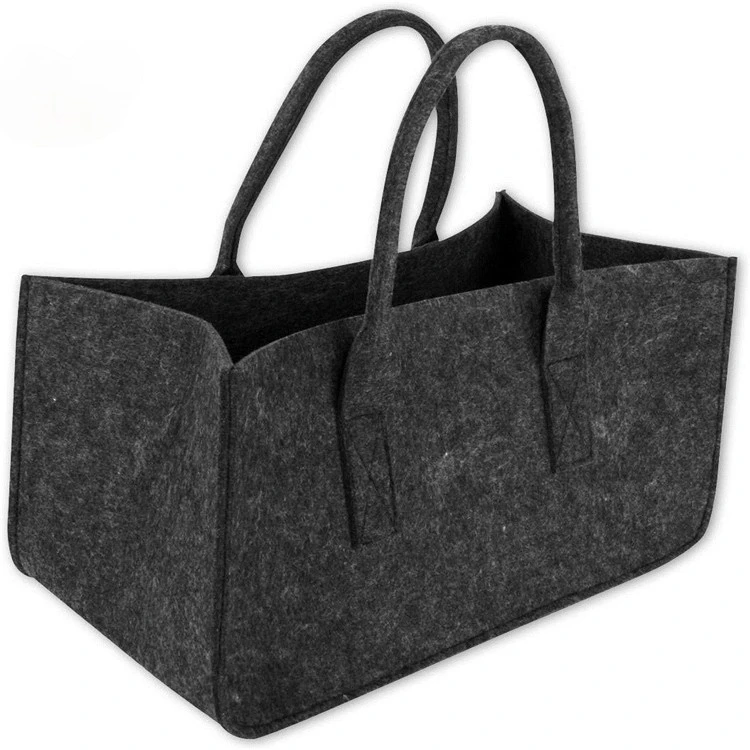 

Dark Gray Bag Firewood Storage Bag Newspaper Rack Newspaper Basket Large Capacity Felt Handbag Shopping Tote Storage Bags #T2P