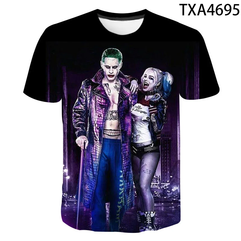 

New Casual Harleen Quinzel Printed 3D T-Shirt Men Women Short Sleeve Summer Boy Girl Kids Fashion Streetwear Cool Tops Tee