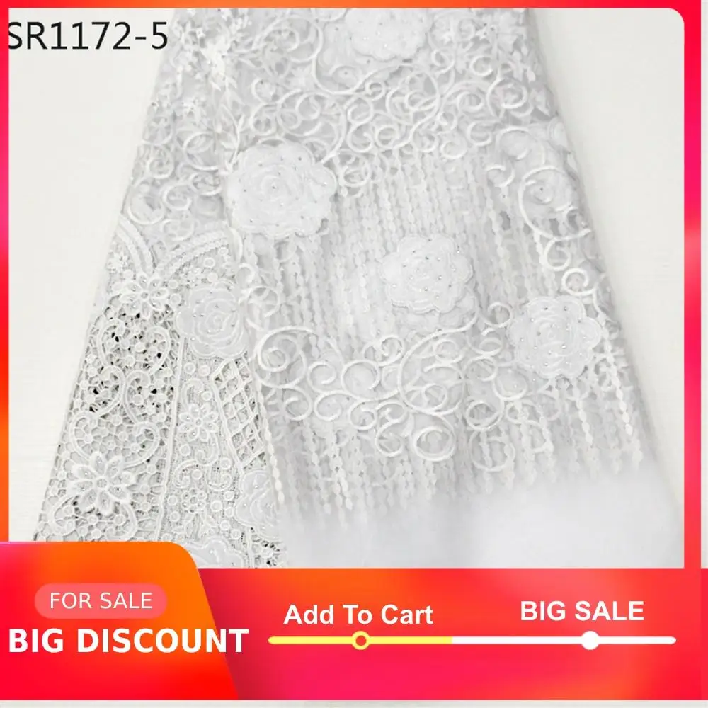 Лидер продаж белая Роскошная свадебная ткань Тюль с вышивкой французская