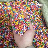250g 7 9mm bright colour foam beads mini colored round foam balls crystal bottle decoration pillowsofa filler